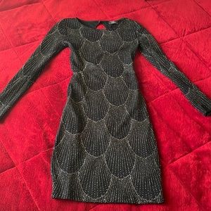 Cute black mini dress. Glitter.